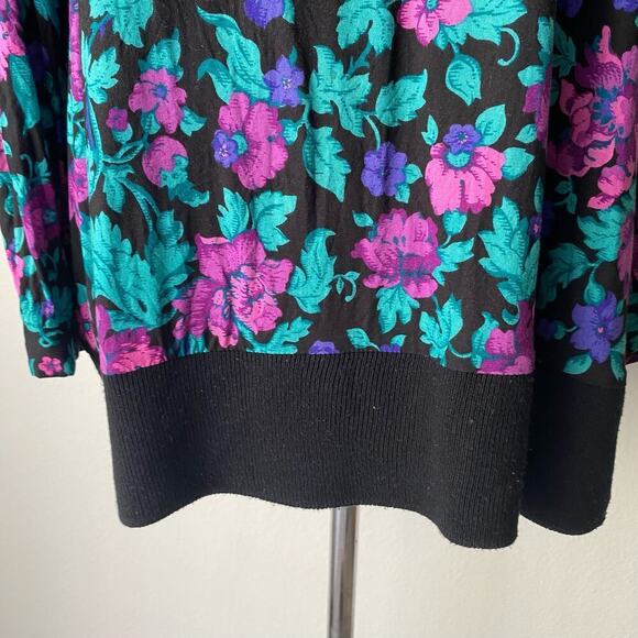 CB sz M Made in U.S. floral Vintage blouse - Picture 7 of 7